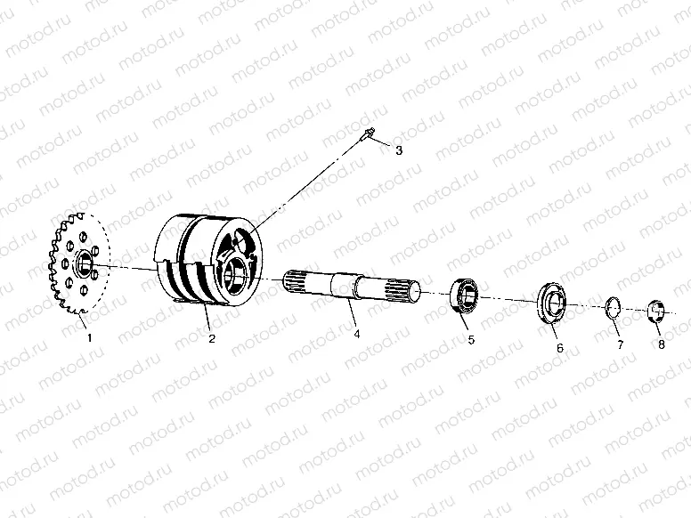 FRONT TIGHTENER ASSEMBLY 6x6 400L | FRONT TIGHTENER ASSEMBLY 6x6 400L, SWEDISH S948740 and  NORWEGIAN N948740 (4926812681014A)