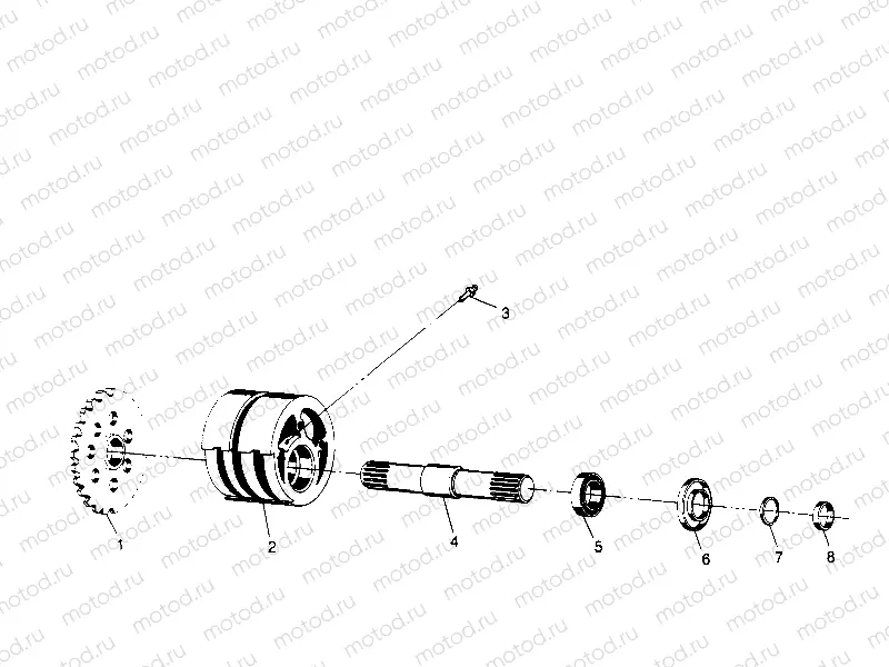FRONT TIGHTENER ASSEMBLY Scrambler W957840 (4927252725B003) | FRONT TIGHTENER ASSEMBLY Scrambler W957840 (4927252725B003)