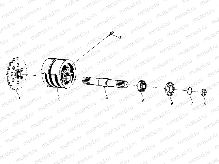 FRONT TIGHTENER ASSEMBLY Sportsman 4X4 / W938039 (4926382638012A) | FRONT TIGHTENER ASSEMBLY Sportsman 4X4 / W938039 (4926382638012A)