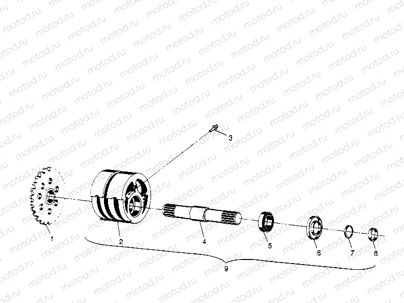 FRONT TIGHTENER ASSEMBLY Sportsman 4x4 W958040 (4930403040B004) | FRONT TIGHTENER ASSEMBLY Sportsman 4x4 W958040 (4930403040B004)