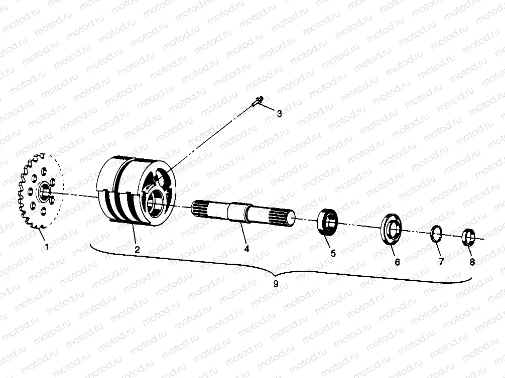 FRONT TIGHTENER Sportsman 4x4 W968040 (4935943594B004) | FRONT TIGHTENER Sportsman 4x4 W968040 (4935943594B004)