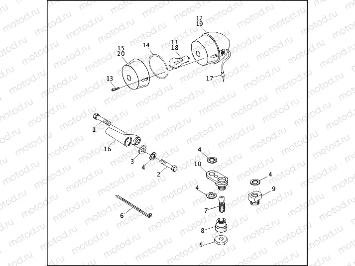 FRONT TURN SIGNALS - FXR, FXRS, FXLR