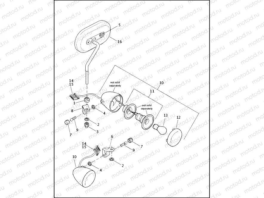 FRONT TURN SIGNALS & MIRRORS
