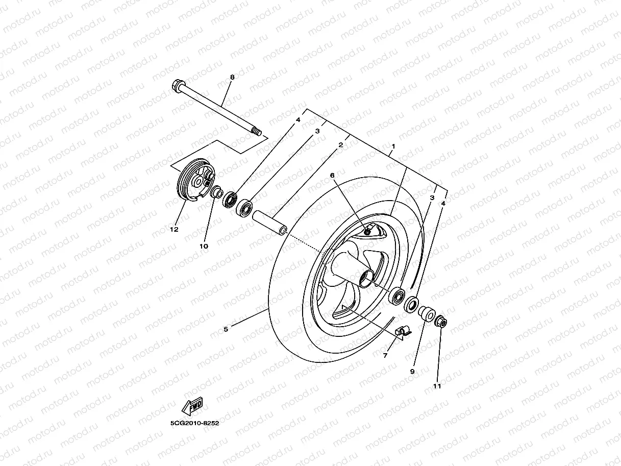 Front wheel 2 (5CG2 / 5CG4)
