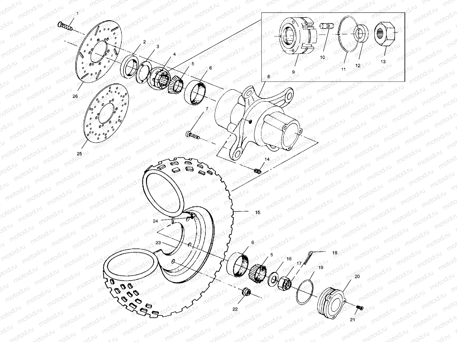 FRONT WHEEL - A00CH33AC (4959905990B008) | FRONT WHEEL - A00CH33AC (4959905990B008)