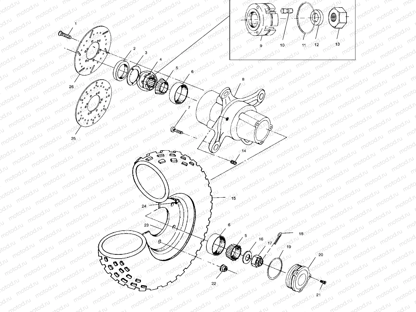 FRONT WHEEL - A00CH50AA (4954805480B009) | FRONT WHEEL - A00CH50AA (4954805480B009)