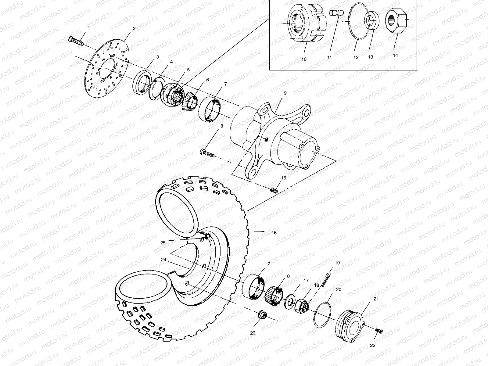 FRONT WHEEL - A01CD50AA (4964196419B007) | FRONT WHEEL - A01CD50AA (4964196419B007)