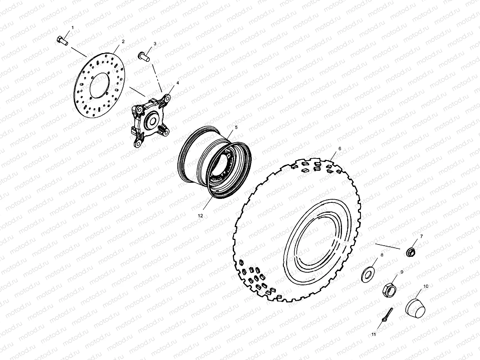 FRONT WHEEL - A01CD50FB (4964196419B008) | FRONT WHEEL - A01CD50FB (4964196419B008)