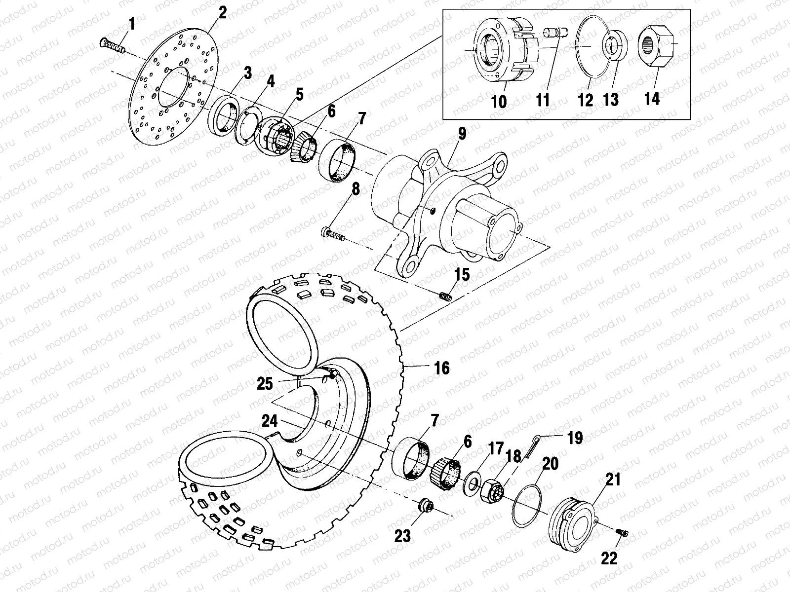 FRONT WHEEL - A01CH42AA (4964436443B005) | FRONT WHEEL - A01CH42AA (4964436443B005)