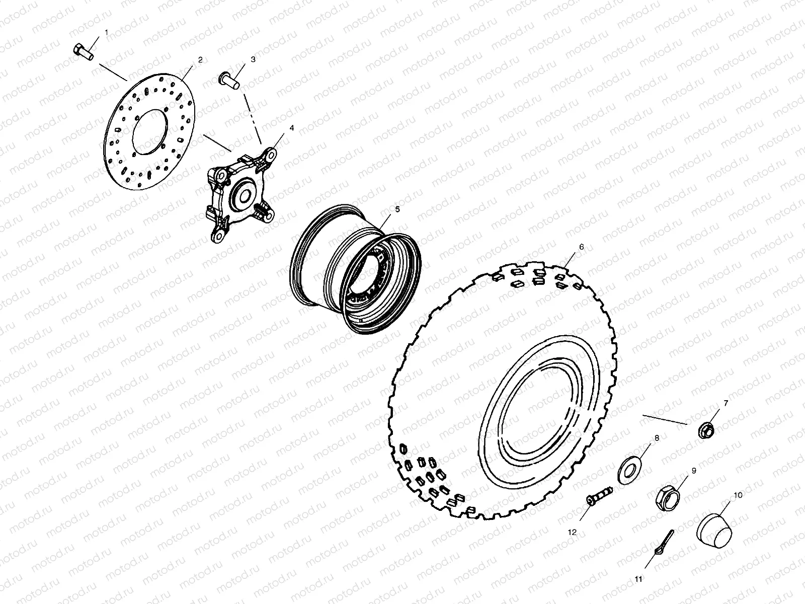 FRONT WHEEL - A02CH68AA/AB/AC/CA/CB (4966346634B07) | FRONT WHEEL - A02CH68AA/AB/AC/CA/CB (4966346634B07)