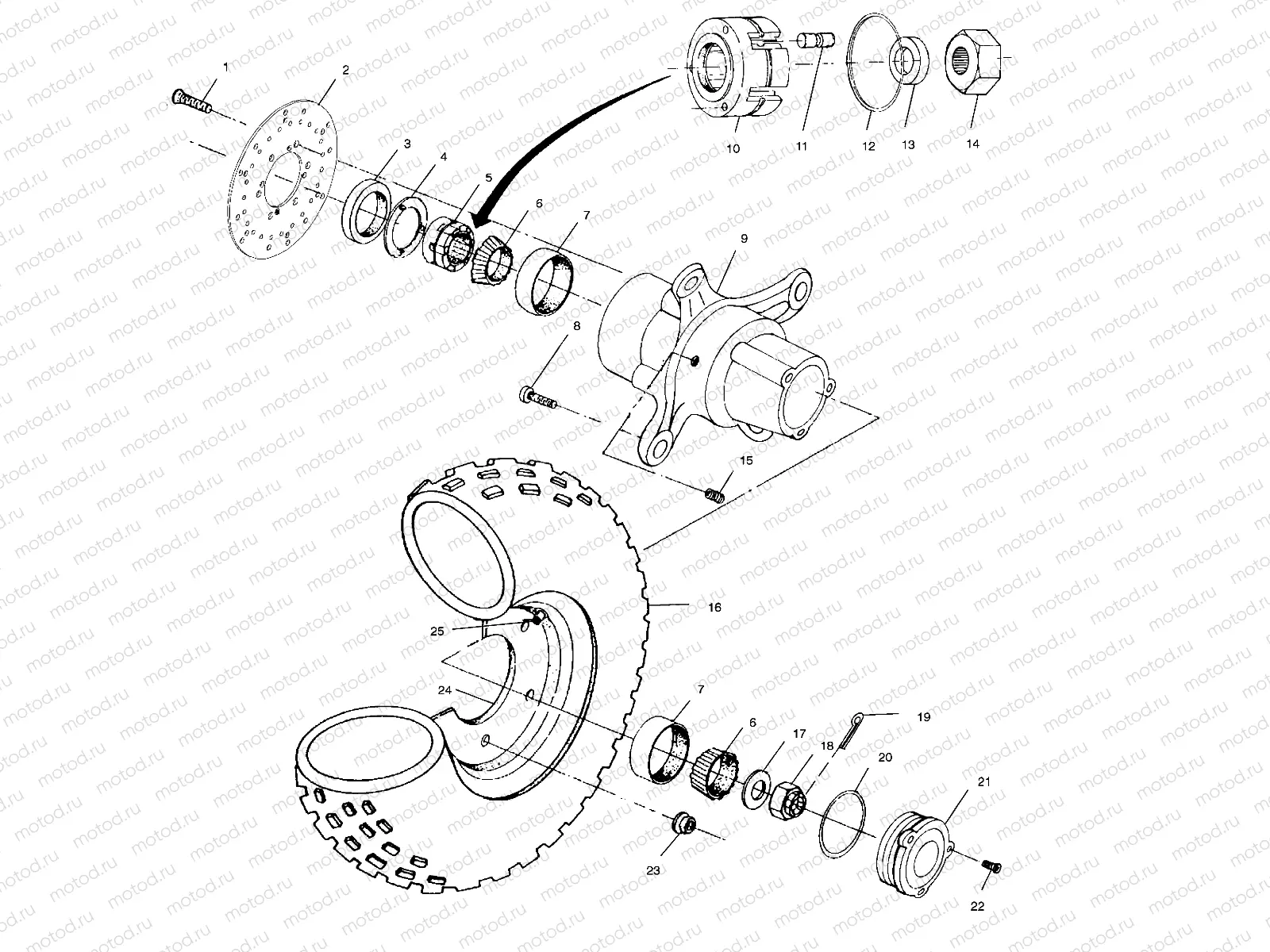 FRONT WHEEL - A02CL50AA/DA (4967986798B03) | FRONT WHEEL - A02CL50AA/DA (4967986798B03)