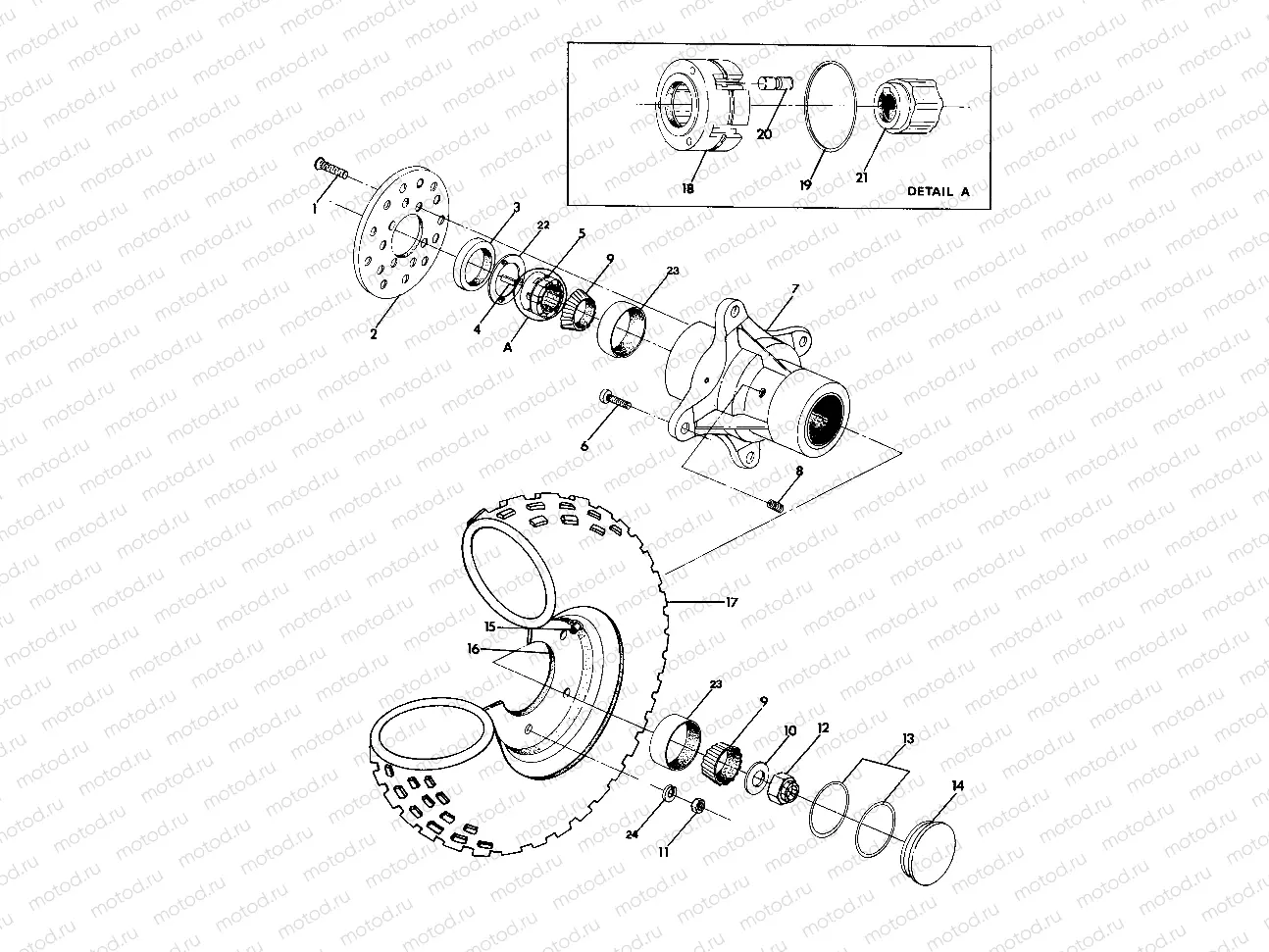FRONT WHEEL ASSEMBLY 250 4X4 - Update (4919791979021A) | FRONT WHEEL ASSEMBLY 250 4X4 - Update (4919791979021A)