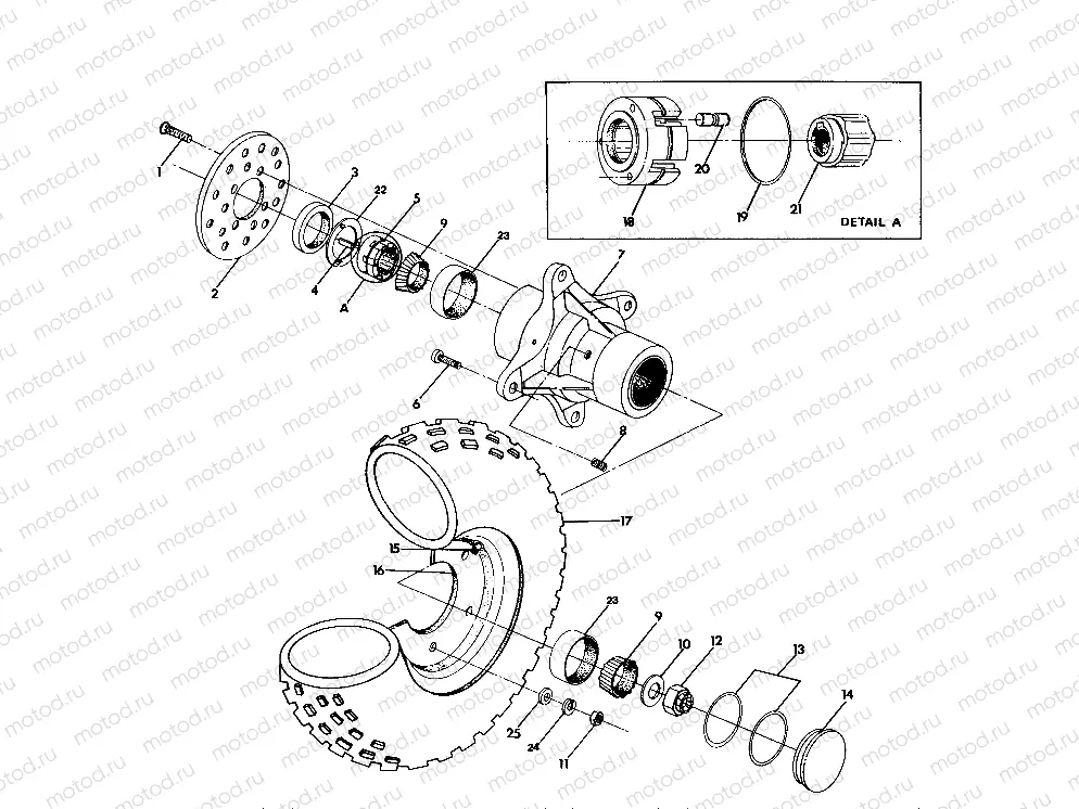 FRONT WHEEL ASSEMBLY 250 6x6 / W928727 (4922842284013A) | FRONT WHEEL ASSEMBLY 250 6x6 / W928727 (4922842284013A)