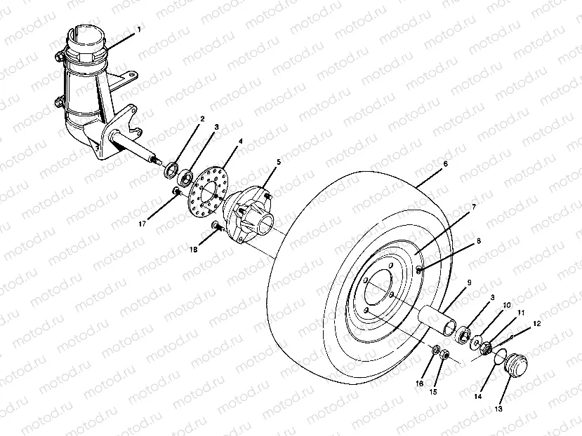 Front Wheel Assembly (4916331633015A) | Front Wheel Assembly (4916331633015A)