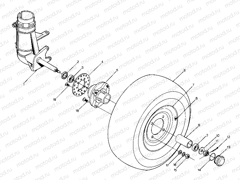Front Wheel Assembly (4916361636017A) | Front Wheel Assembly (4916361636017A)