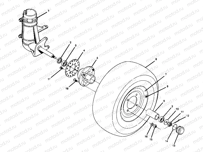 Front Wheel Assembly (4917711771015A) | Front Wheel Assembly (4917711771015A)