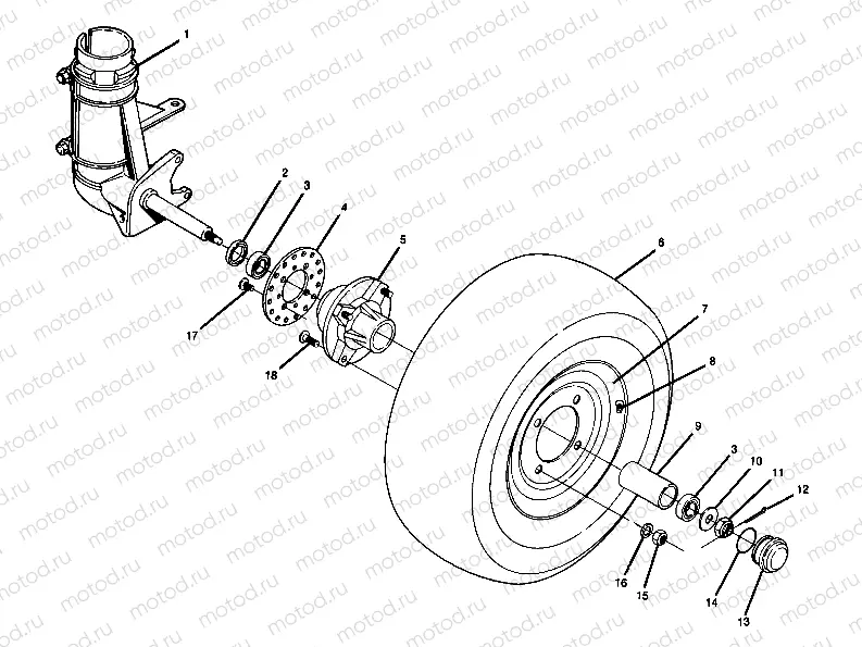 Front Wheel Assembly (4918411841015A) | Front Wheel Assembly (4918411841015A)