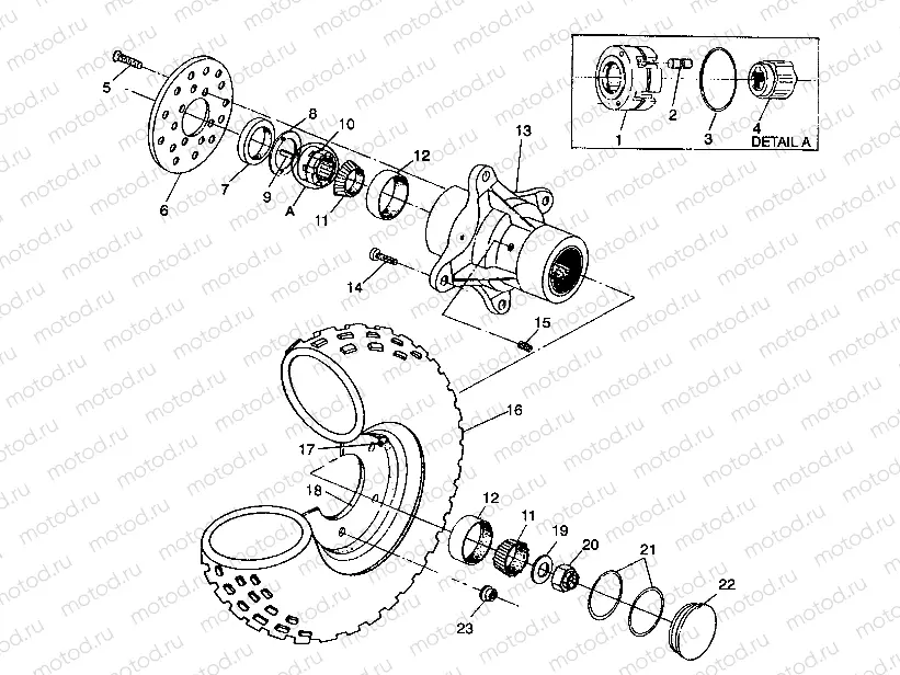 FRONT WHEEL ASSEMBLY 4X4 250 W938127 (4924042404014A) | FRONT WHEEL ASSEMBLY 4X4 250 W938127 (4924042404014A)