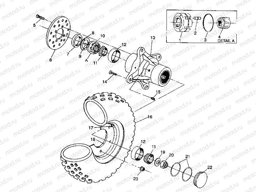 FRONT WHEEL ASSEMBLY 4X4 350L / W938139 (4924052405015A) | FRONT WHEEL ASSEMBLY 4X4 350L / W938139 (4924052405015A)