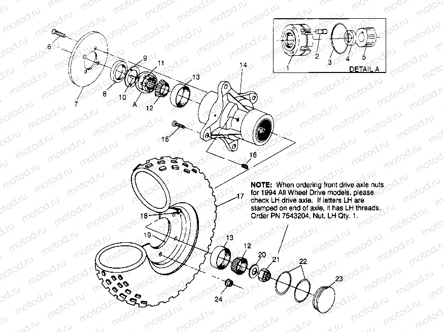 FRONT WHEEL ASSEMBLY  4X4 400L W948140 (4926772677B005) | FRONT WHEEL ASSEMBLY  4X4 400L W948140 (4926772677B005)