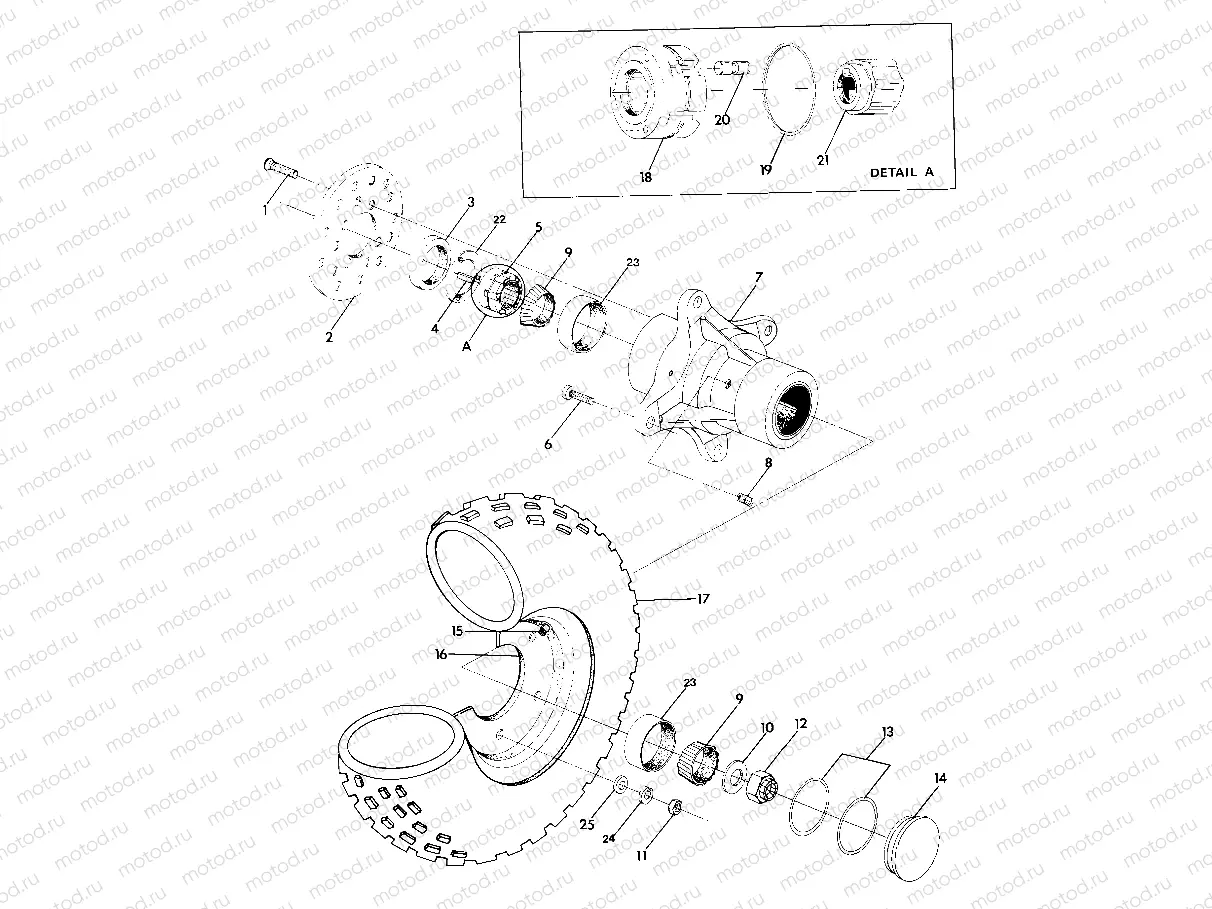 Front Wheel Assembly 4x4-Updated 4/89 (49173717370021) | Front Wheel Assembly 4x4-Updated 4/89 (49173717370021)