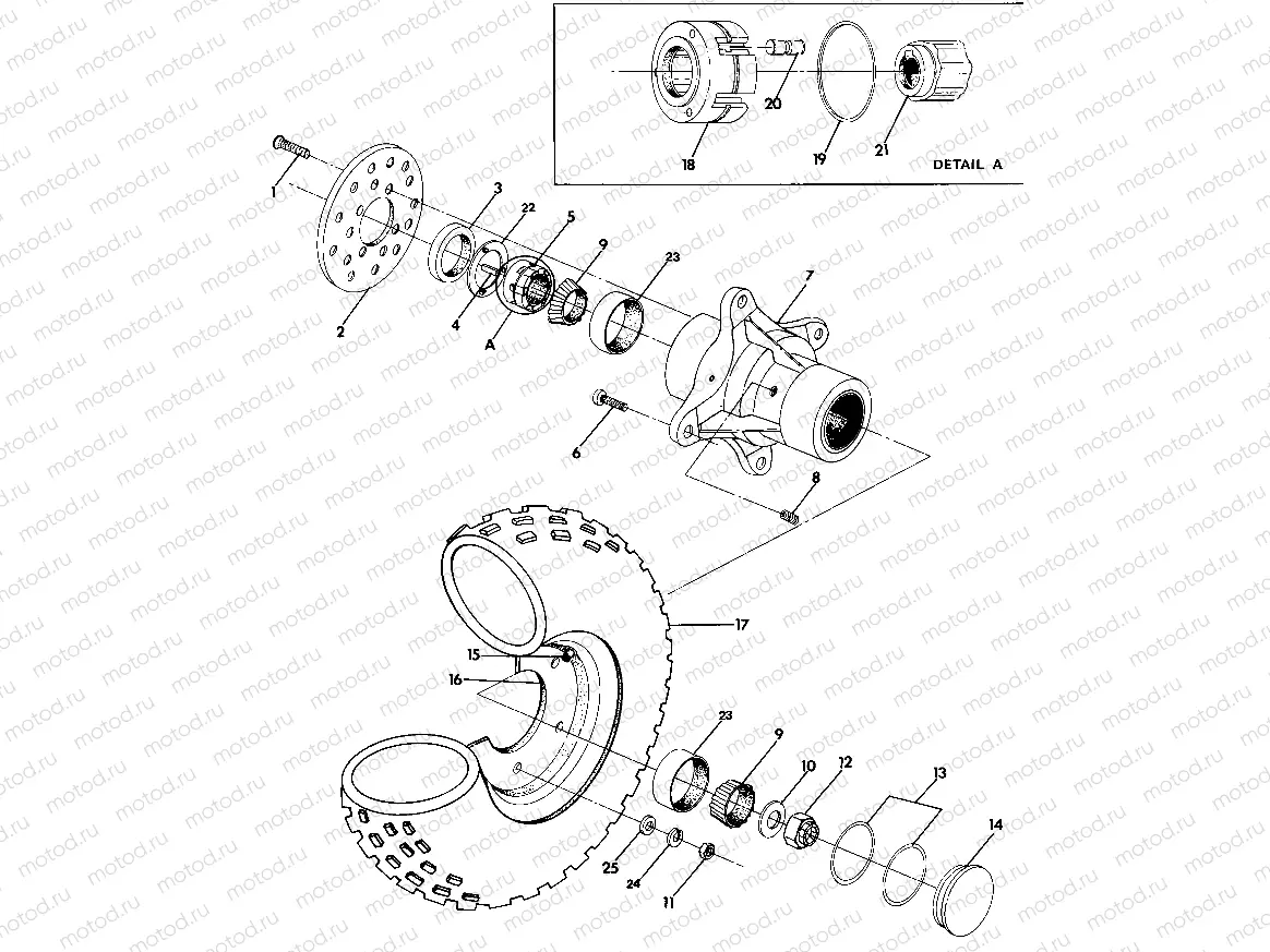Front Wheel Assembly 4x4 - Updated 4/89 (4917731773021A) | Front Wheel Assembly 4x4 - Updated 4/89 (4917731773021A)