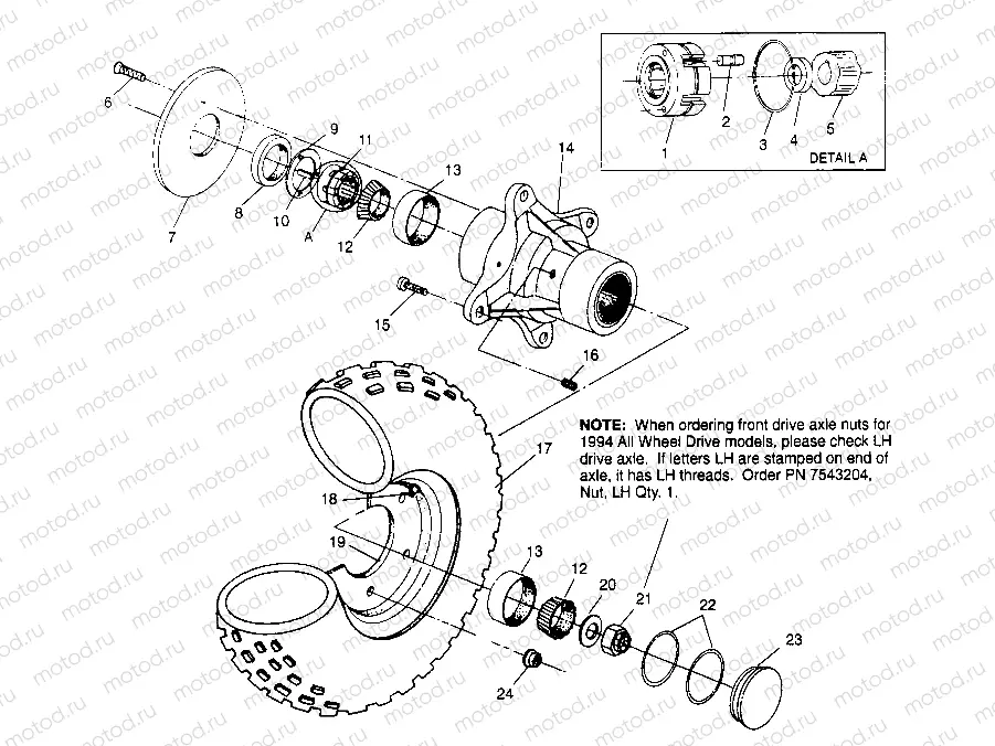 FRONT WHEEL ASSEMBLY 6x6 400L W948740 (4926802680B006) | FRONT WHEEL ASSEMBLY 6x6 400L W948740 (4926802680B006)