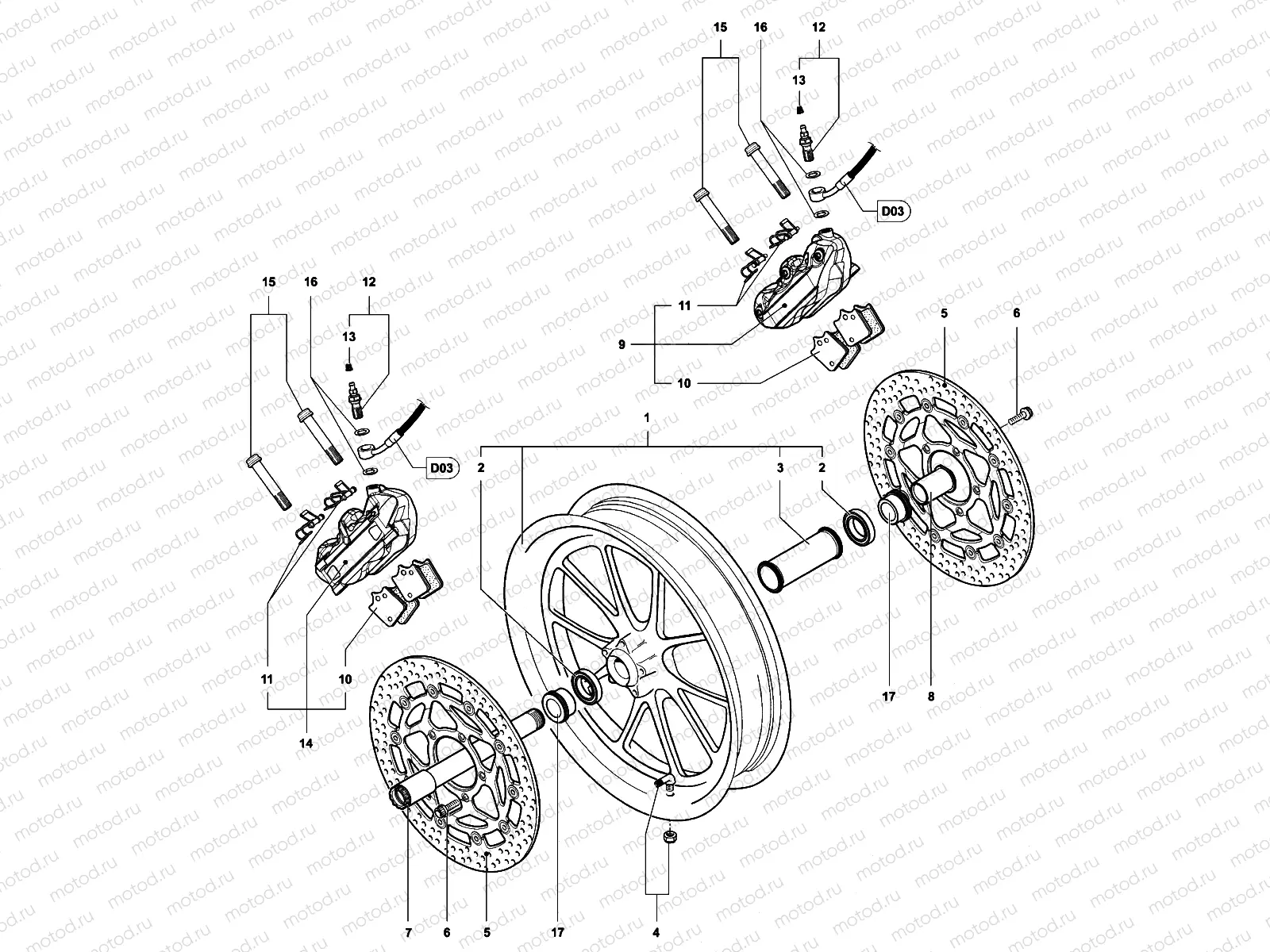 Front Wheel Assembly (910R)
