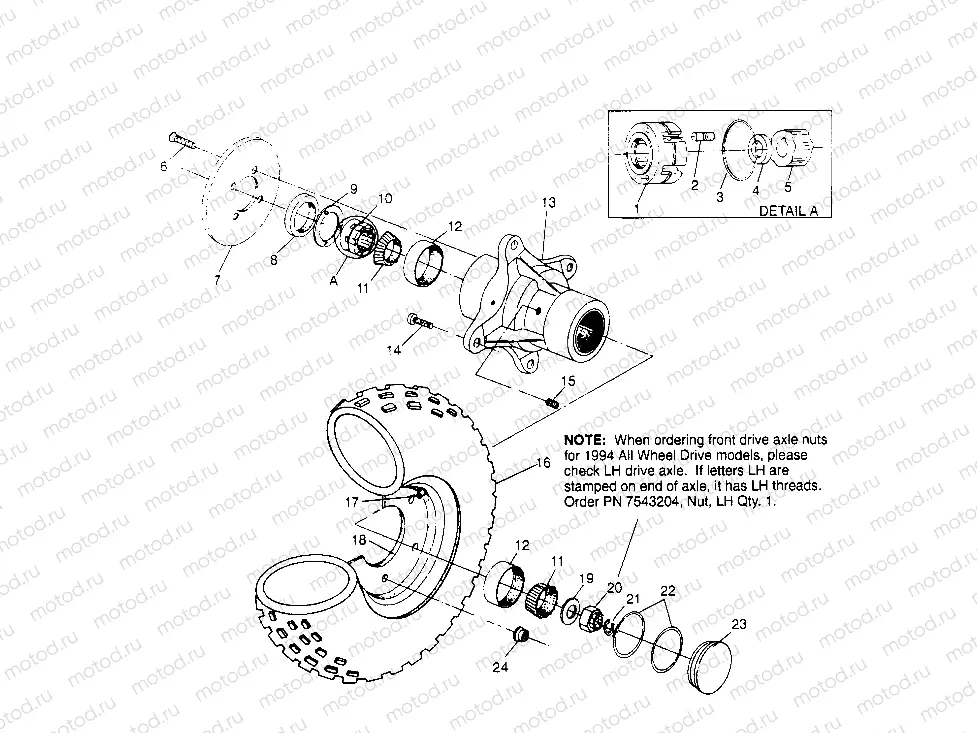 FRONT WHEEL ASSEMBLY Scrambler W957840 (4927252725B006) | FRONT WHEEL ASSEMBLY Scrambler W957840 (4927252725B006)