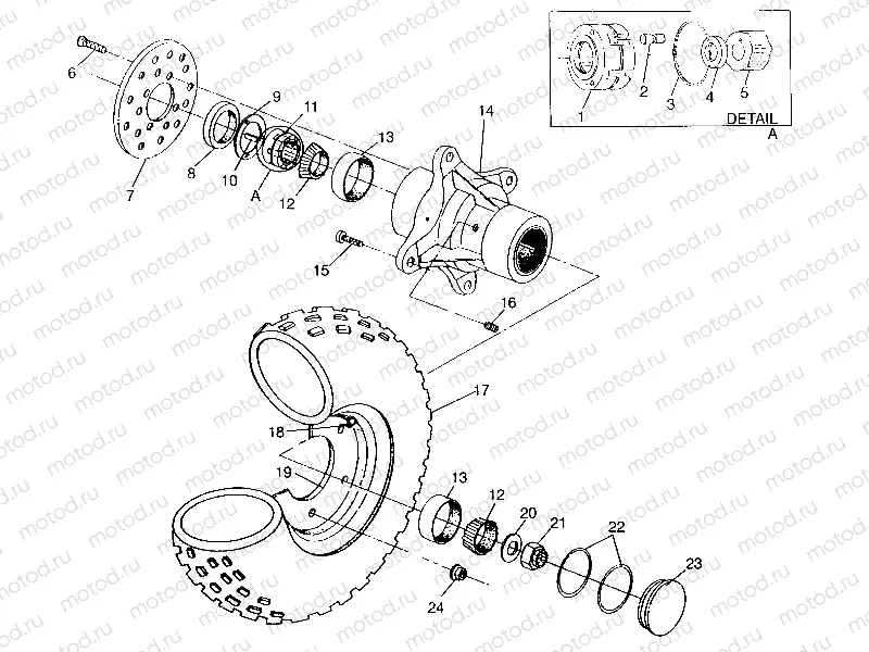 FRONT WHEEL ASSEMBLY SWEDISH 4x4 400L S948140 (4926912691B006) | FRONT WHEEL ASSEMBLY SWEDISH 4x4 400L S948140 (4926912691B006)