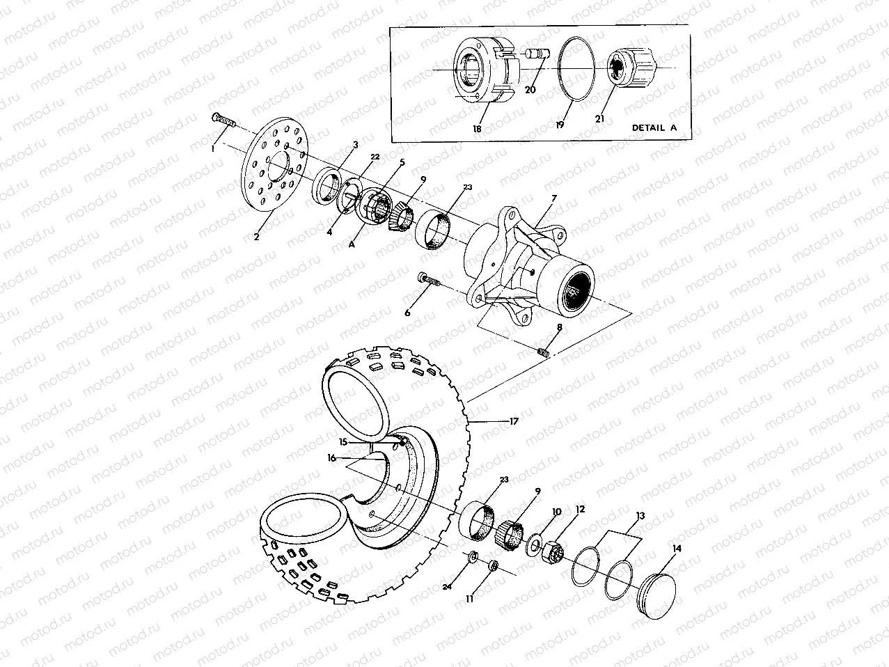 FRONT WHEEL ASSEMBLY UPDATED 2-91 6X6 (4919811981017A) | FRONT WHEEL ASSEMBLY UPDATED 2-91 6X6 (4919811981017A)