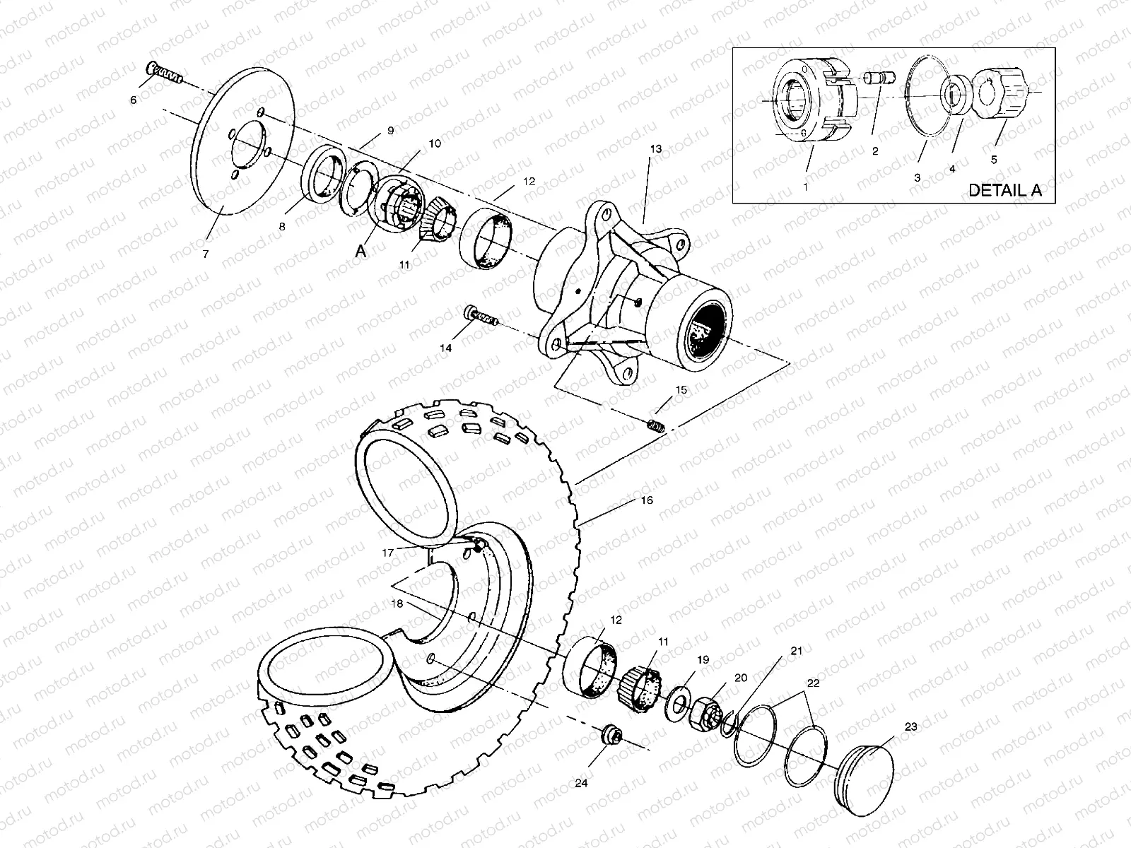 FRONT WHEEL ASSEMBLY - W958144 (4926862686b007) | FRONT WHEEL ASSEMBLY - W958144 (4926862686b007)