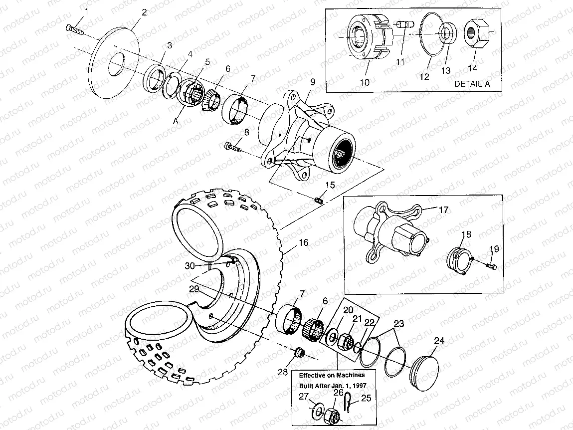 FRONT WHEEL BIG BOSS 6X6 400L W97AE38A (4940814081B007) | FRONT WHEEL BIG BOSS 6X6 400L W97AE38A (4940814081B007)