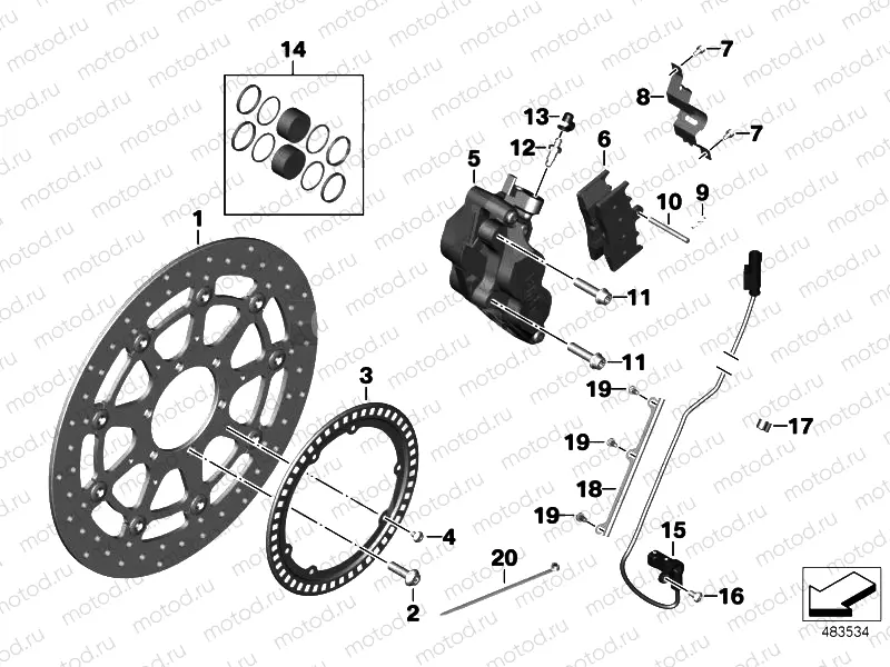 FRONT WHEEL BRAKE 2