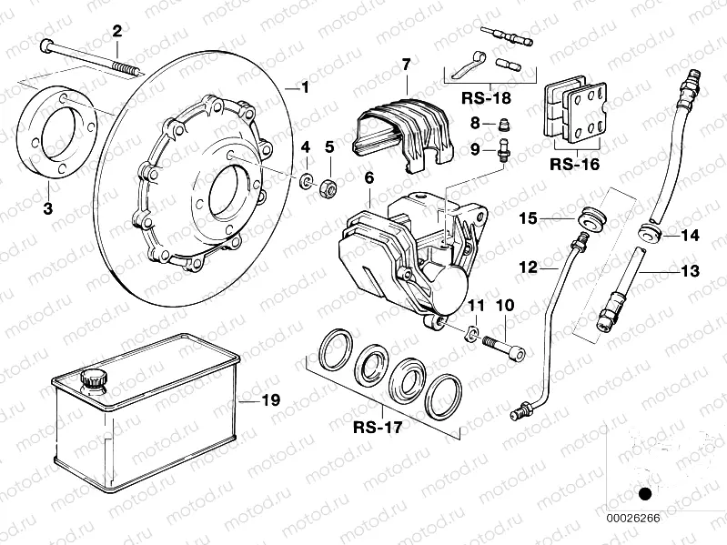Front wheel brake