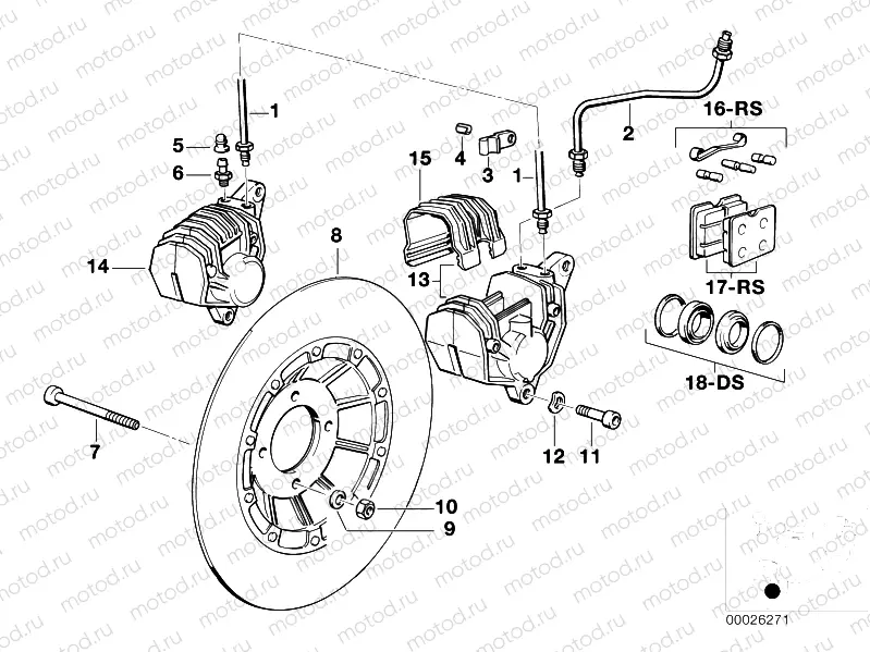 Front wheel brake