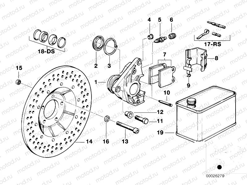 Front wheel brake