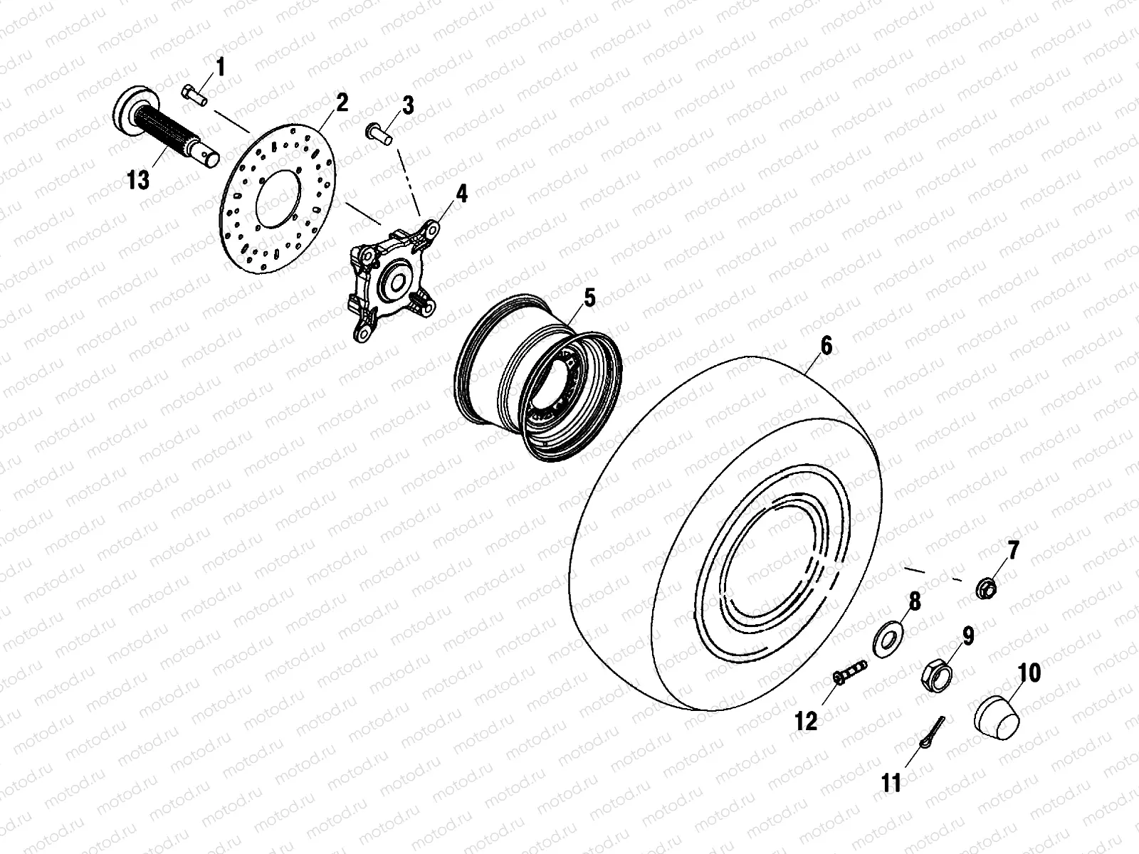 FRONT WHEEL - C10RB42AA (4976407640B07) | FRONT WHEEL - C10RB42AA (4976407640B07)