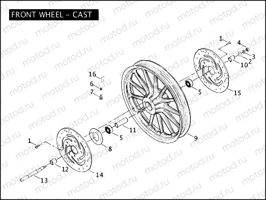 FRONT WHEEL - CAST