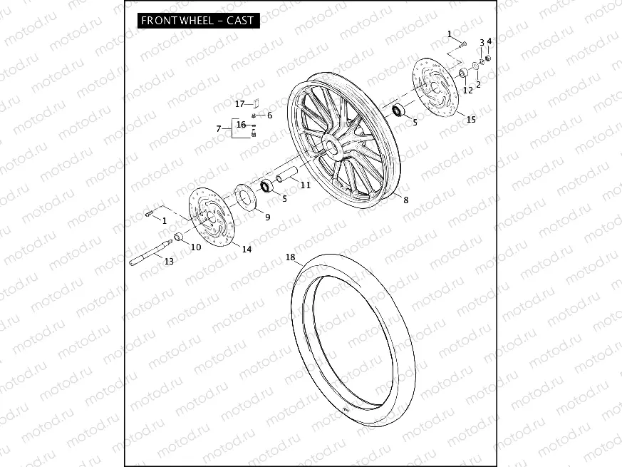 FRONT WHEEL - CAST