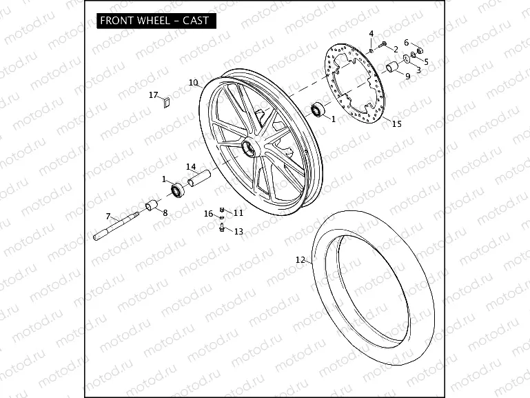 FRONT WHEEL - CAST