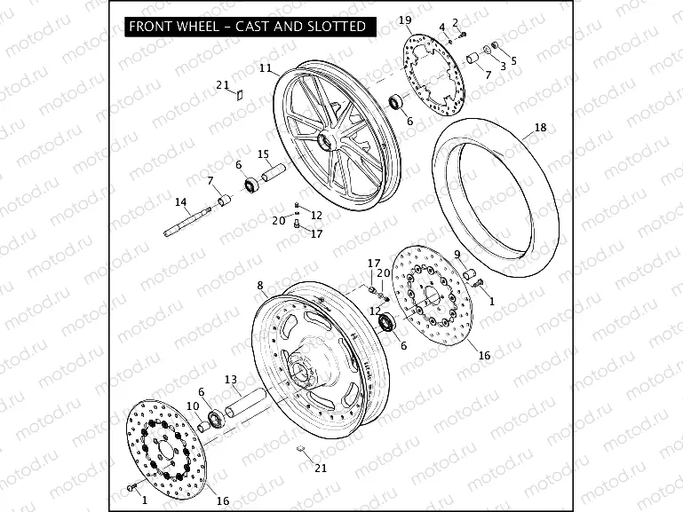 FRONT WHEEL - CAST & SLOTTED