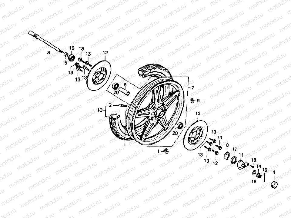 FRONT WHEEL + DISK (EUROPE)