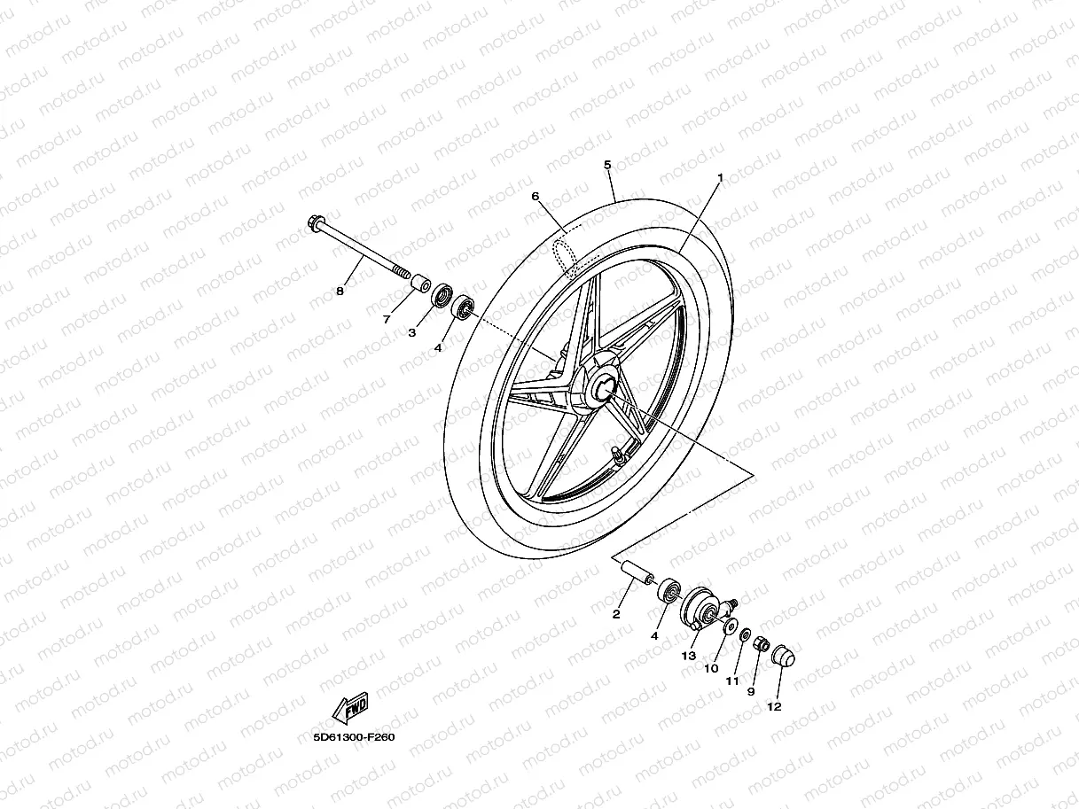 FRONT WHEEL FOR CAST WHEEL