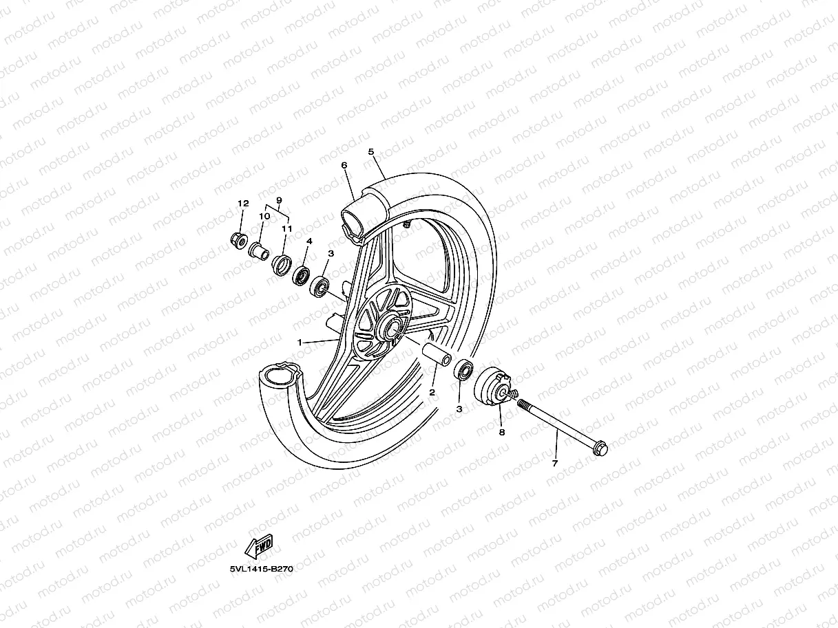 FRONT WHEEL FOR CAST WHEEL