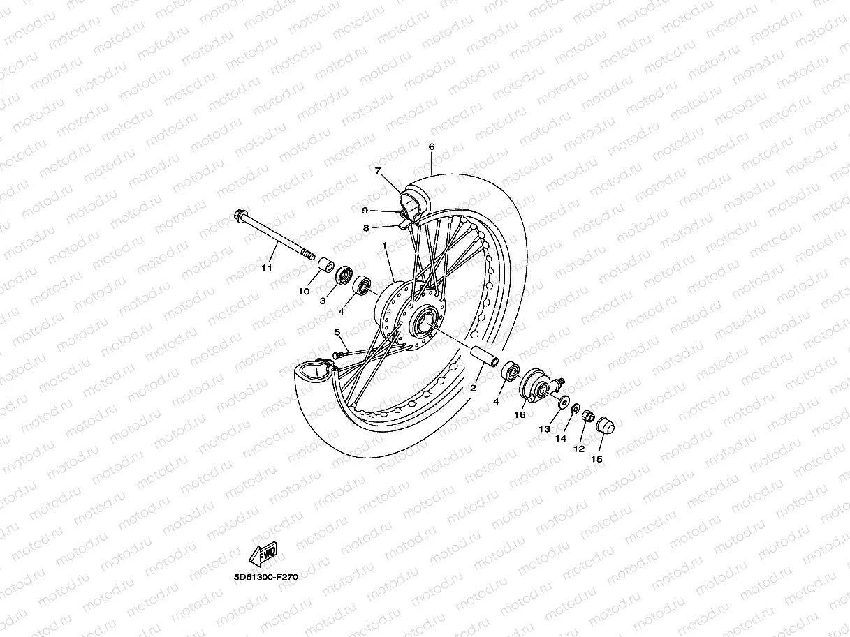 FRONT WHEEL FOR SPOKE WHEEL