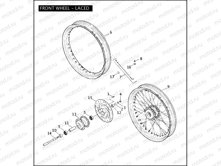 FRONT WHEEL - LACED