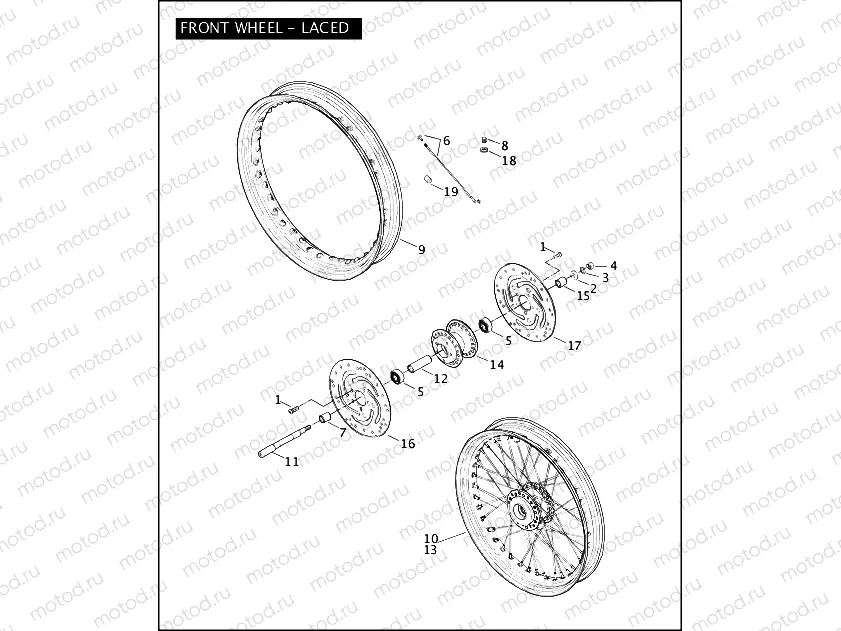 FRONT WHEEL - LACED