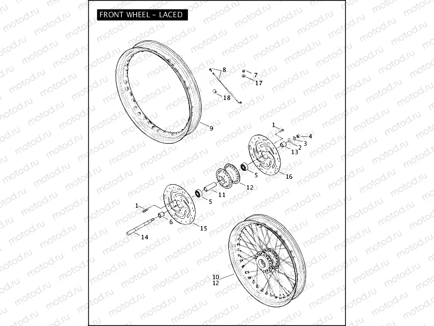 FRONT WHEEL - LACED