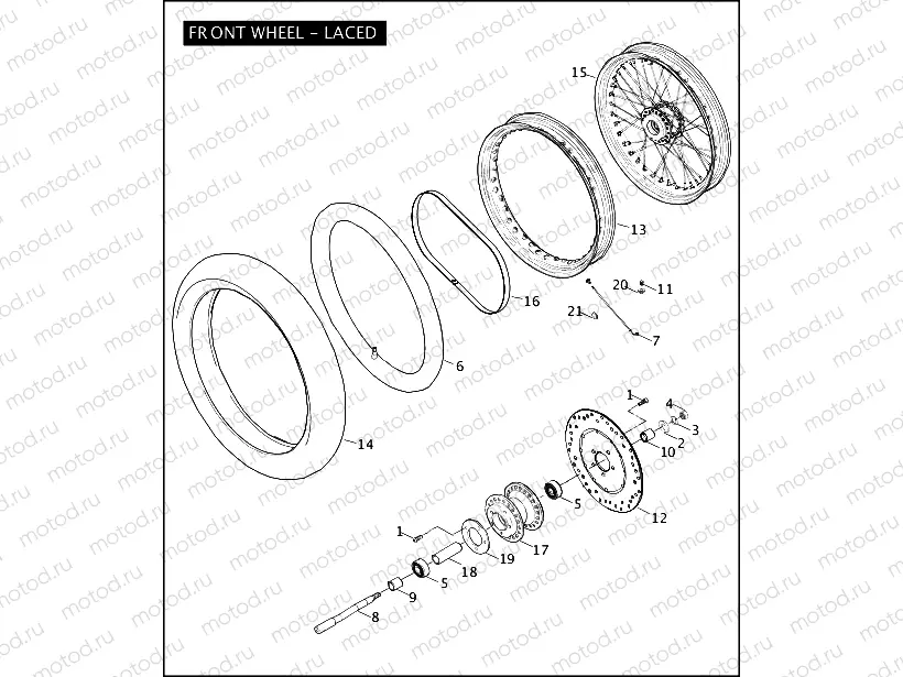 FRONT WHEEL - LACED